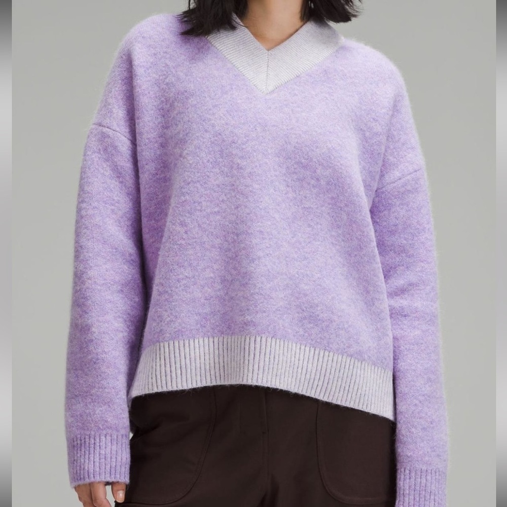 Lululemon Purple Lavender Alpaca Wool Sweater